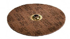 3M - 7" Coarse Grade Deburring Disc - Quick Change Connection, Brown/Blue, 7,000 Max RPM - Apex Tool & Supply
