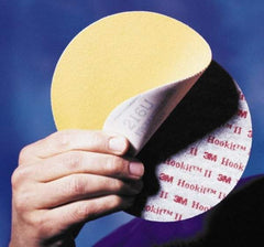 3M - 5" Diam, 320 Grit, Aluminum Oxide Hook & Loop Disc - Extra Fine Grade, Coated, A Weight Paper Backing, Series 210U - Apex Tool & Supply