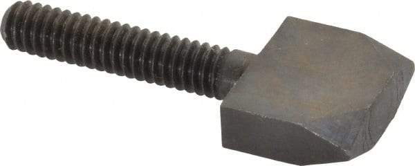 Jergens - 1/4-20 Thread, 1-1/4" Length Under Head, Steel Quarter Turn Screw - Grade C-1018, 3/4" Wide x 5/8" High x 1/4" Thick Head, Black Oxide, UNC Thread - Apex Tool & Supply