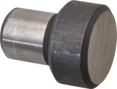 Jergens - 1-7/32" OAL, 1/2" Head Height, 1" OD, Low Carbon Steel, Press Fit Rest Button - Black Oxide Coating, 0.626" Pin Diam - Apex Tool & Supply