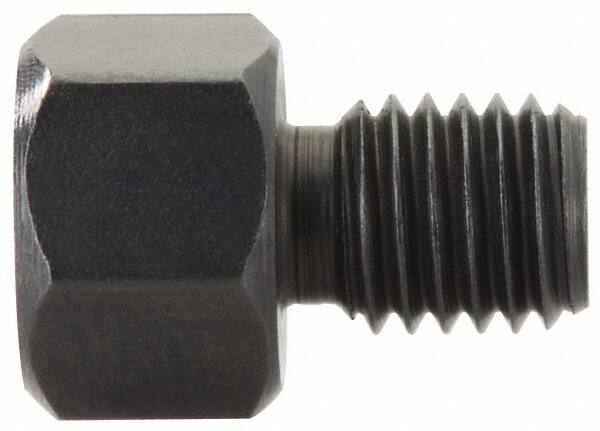 Gibraltar - 15/16" OAL, 3/8" Head Height, Low Carbon Steel, Threaded Rest Button - Black Oxide Coating, 1/2-20 Thread, 3/4" Hex - Apex Tool & Supply