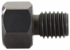 Gibraltar - 15/16" OAL, 3/8" Head Height, Low Carbon Steel, Threaded Rest Button - Black Oxide Coating, 1/2-20 Thread, 3/4" Hex - Apex Tool & Supply