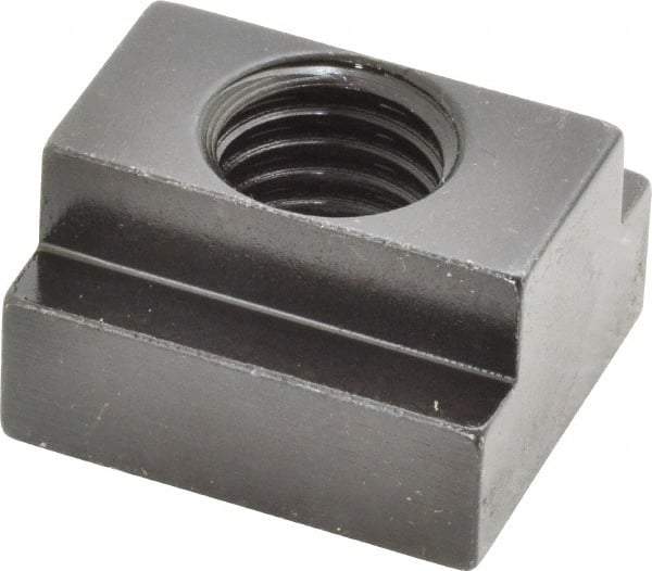 Jergens - 5/8-11 Blind Tapped T Slot Nut - 11/16" Slot Width, 1-1/8 x 7/16" Base Width x Height, 1-1/4 x 3/4" OAL x Height - Apex Tool & Supply