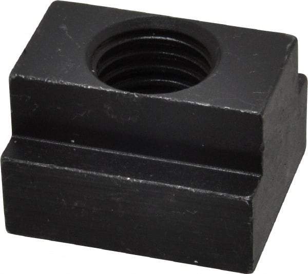 Jergens - 3/4-10 Blind Tapped T Slot Nut - 13/16" Slot Width, 1-1/4 x 9/16" Base Width x Height, 1-1/2 x 1" OAL x Height - Apex Tool & Supply