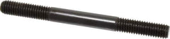 Jergens - 1/2-13 5-1/2" OAL Equal Double Threaded Stud - Alloy Steel, Black Oxide Finish, 1-1/2" Equal Thread Length - Apex Tool & Supply