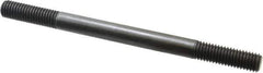 Jergens - 1/2-13 7" OAL Equal Double Threaded Stud - Alloy Steel, Black Oxide Finish, 1-1/2" Equal Thread Length - Apex Tool & Supply