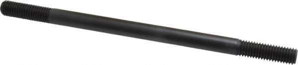 Jergens - 1/2-13 9" OAL Equal Double Threaded Stud - Alloy Steel, Black Oxide Finish, 1-1/2" Equal Thread Length - Apex Tool & Supply
