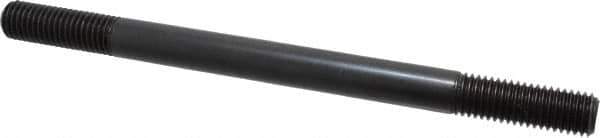 Jergens - 5/8-11 9" OAL Equal Double Threaded Stud - Alloy Steel, Black Oxide Finish, 1-3/4" Equal Thread Length - Apex Tool & Supply
