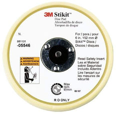 3M - 6" Diam Adhesive/PSA Disc Backing Pad - Soft Density, 10,000 RPM - Apex Tool & Supply