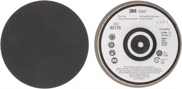 3M - 5" Diam Adhesive/PSA Disc Backing Pad - Soft Density, 7,500 RPM - Apex Tool & Supply