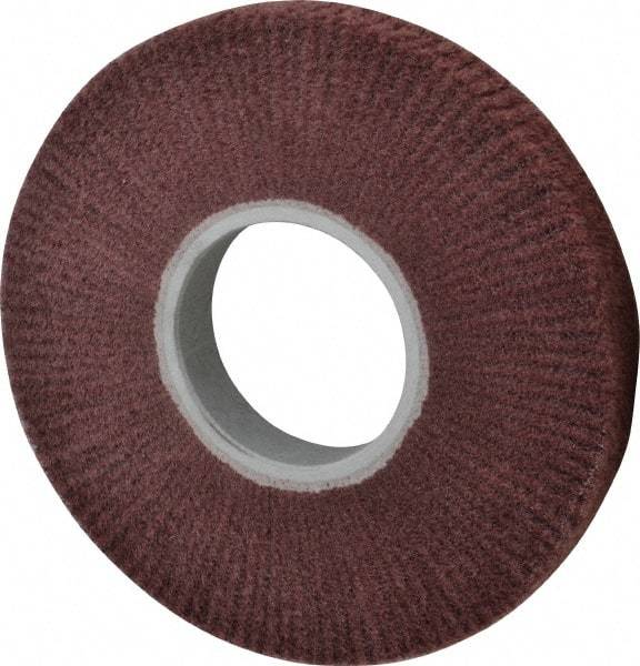 3M - 8" Diam Aluminum Oxide Finishing Flap Wheel - 3" Hole, 1" Wide, Density 5, Nonwoven, Fine Grade, 3,200 Max RPM - Apex Tool & Supply