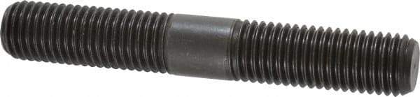 Jergens - 3/4-10 5" OAL Equal Double Threaded Stud - Alloy Steel, Black Oxide Finish, 1-15/16" Equal Thread Length - Apex Tool & Supply