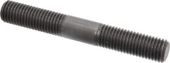 Jergens - 3/4-10 5-1/2" OAL Equal Double Threaded Stud - Alloy Steel, Black Oxide Finish, 2" Equal Thread Length - Apex Tool & Supply