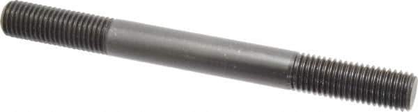 Jergens - 3/4-10 8" OAL Equal Double Threaded Stud - Alloy Steel, Black Oxide Finish, 2" Equal Thread Length - Apex Tool & Supply