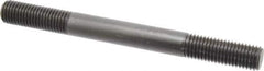 Jergens - 3/4-10 8" OAL Equal Double Threaded Stud - Alloy Steel, Black Oxide Finish, 2" Equal Thread Length - Apex Tool & Supply