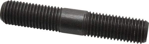 Jergens - 7/8-9 5" OAL Equal Double Threaded Stud - Alloy Steel, Black Oxide Finish, 1-29/32" Equal Thread Length - Apex Tool & Supply