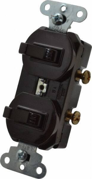 Pass & Seymour - 1 Pole, 120/277 VAC, 15 Amp, Flush Mounted, Self Grounding, Tamper Resistant Duplex Switch - NonNEMA Configuration, 2 Switch, Side Wiring, UL Listed 20 Standard - Apex Tool & Supply