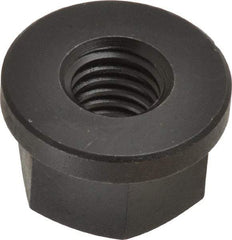 Jergens - 1/2-13, 1-1/8" Flange Diam, 11/16" High, 7/8" Across Flats, Flange Nut - Grade Low Carbon Steel Steel, Black Oxide Finish, 5/32" Flange Height, TCMA - Apex Tool & Supply