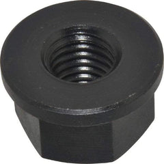 Jergens - 5/8-11, 1-3/8" Flange Diam, 13/16" High, 1-1/16" Across Flats, Flange Nut - Grade Low Carbon Steel Steel, Black Oxide Finish, 3/16" Flange Height, TCMA - Apex Tool & Supply