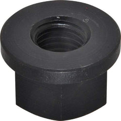Jergens - 3/4-10, 1-5/8" Flange Diam, 1" High, 1-1/4" Across Flats, Flange Nut - Grade Low Carbon Steel Steel, Black Oxide Finish, 1/4" Flange Height, TCMA - Apex Tool & Supply