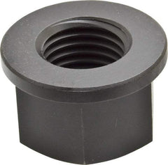 Jergens - 1-1/4 - 7, 2-1/4" Flange Diam, 1-3/8" High, 1-13/16" Across Flats, Flange Nut - Grade Low Carbon Steel Steel, Black Oxide Finish, 1/4" Flange Height, TCMA - Apex Tool & Supply
