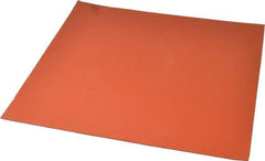 Made in USA - 12" Long, 12" Wide, 1/16" Thick, Silicone Rubber Foam Sheet - 35 to 45 Durometer, Orange-Red, -60 to 600°F, 650 psi Tensile Strength, Plain Backing, Stock Length - Apex Tool & Supply