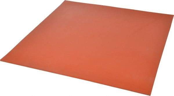 Made in USA - 12" Long, 12" Wide, 1/8" Thick, Silicone Rubber Foam Sheet - 35 to 45 Durometer, Orange-Red, -60 to 600°F, 650 psi Tensile Strength, Plain Backing, Stock Length - Apex Tool & Supply