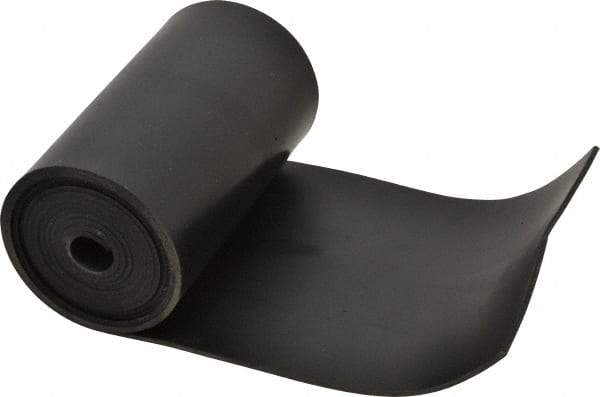 Made in USA - 1/16" Thick x 4" Wide x 60" Long, Buna-N Rubber Strip - Stock Length, 40 Shore A Durometer, 800 to 1,000 psi Tensile Strength, -20 to 170°F, Black - Apex Tool & Supply