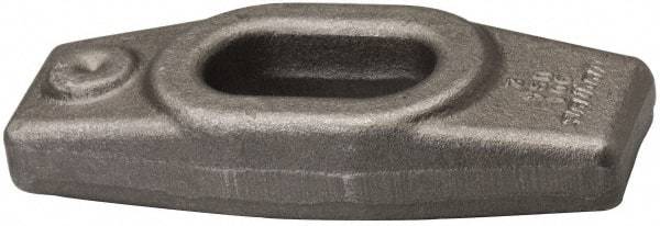 Jergens - 5/8" Stud, 11/16" Travel, 4" OAL x 1-5/8" Overall Width x 3/4" Overall Height, Heel Clamp - Grade C-1030/C-1035 Forged Steel, 11/16" Long x 11/16" Wide Slot, 1-21/32" Length x 1-3/16" Width x 1/2" Tapered Height - Apex Tool & Supply