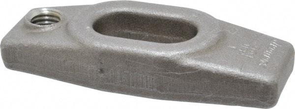 Jergens - 5/8" Stud, 11/16" Travel, 4" OAL x 1-5/8" Overall Width x 3/4" Overall Height, Heel Clamp - Grade C-1030/C-1035 Forged Steel, 11/16" Long x 11/16" Wide Slot, 1-21/32" Length x 1-3/16" Width x 1/2" Tapered Height, Tapped - Apex Tool & Supply