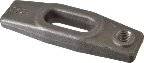 Jergens - 5/8" Stud, 1-3/8" Travel, 6" OAL x 1-3/4" Overall Width x 7/8" Overall Height, Heel Clamp - Grade C-1030/C-1035 Forged Steel, 1-3/8" Long x 11/16" Wide Slot, 2-5/16" Length x 1-1/4" Width x 9/16" Tapered Height, Tapped - Apex Tool & Supply