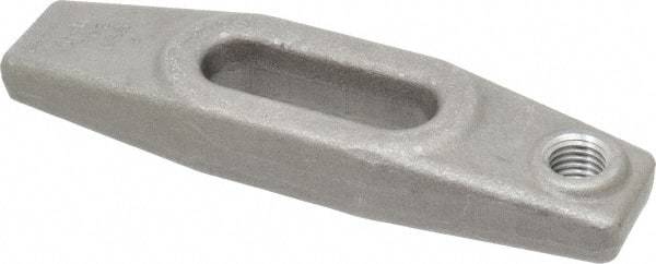 Jergens - 7/8" Stud, 2" Travel, 8" OAL x 2-1/8" Overall Width x 1-1/8" Overall Height, Heel Clamp - Grade C-1030/C-1035 Forged Steel, 2" Long x 13/16" Wide Slot, 3" Length x 1-1/2" Width x 3/4" Tapered Height, Tapped - Apex Tool & Supply