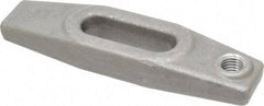 Jergens - 7/8" Stud, 2" Travel, 8" OAL x 2-1/8" Overall Width x 1-1/8" Overall Height, Heel Clamp - Grade C-1030/C-1035 Forged Steel, 2" Long x 13/16" Wide Slot, 3" Length x 1-1/2" Width x 3/4" Tapered Height, Tapped - Apex Tool & Supply