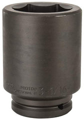 Proto - 1-1/2" Drive 3-1/16" Deep Impact Socket - 6 Points, 6-3/8" OAL - Apex Tool & Supply