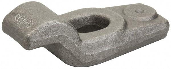 Made in USA - 4" OAL x 1-5/8" Overall Width x 1-7/16" Overall Height, Gooseneck Clamp - Grade ASTM A521, Class CA Carbon Steel, 3/8" Nose Height x 1-3/16" Nose Width, 15/16" Slot Len x 11/16" Slot Width, 3/4" Neck Len - Apex Tool & Supply