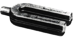 Jergens - 2-3/4" Wide x 1-1/4" High, Forged Steel, U Shaped Strap Clamp - 7/8" Stud, 7-1/2" Travel, 10" OAL, 15/16" Slot Width - Apex Tool & Supply
