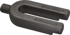 Jergens - 1-3/4" Wide x 3/4" High, Forged Steel, U Shaped Strap Clamp - 5/8" Stud, 2-1/2" Travel, 4" OAL, 11/16" Slot Width - Apex Tool & Supply