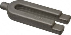 Jergens - 2" Wide x 7/8" High, Forged Steel, U Shaped Strap Clamp - 5/8" Stud, 4-1/4" Travel, 6" OAL, 11/16" Slot Width - Apex Tool & Supply