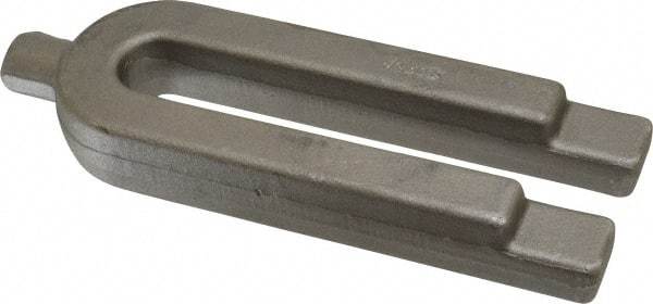 Jergens - 2-3/8" Wide x 1-1/8" High, Forged Steel, U Shaped Strap Clamp - 3/4" Stud, 6" Travel, 8" OAL, 13/16" Slot Width - Apex Tool & Supply