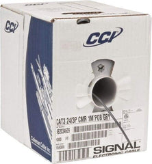 Southwire - 3 Conductor, 24 AWG Telephone Wire - 1,000 Ft., Copper Conductor, Beige, Gray and White PVC Jacket - Apex Tool & Supply
