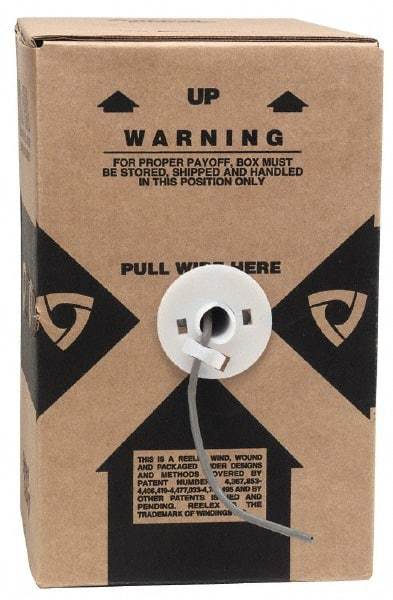 Made in USA - Cat5e, 24 AWG, 4 Wires, Network & Ethernet Cable - Beige, Polyolefin, 1,000' OAL - Apex Tool & Supply