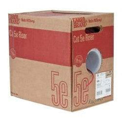 Made in USA - Cat5e, 24 AWG, 4 Wires, Unshielded Network & Ethernet Cable - Red, Polyolefin, 1,000' OAL - Apex Tool & Supply