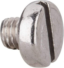 Value Collection - M4x0.70 Metric Coarse, 4mm Length Under Head Slotted Drive Machine Screw - Pan Head, Grade 18-8 & A2 Stainless Steel, Uncoated, Without Washer - Apex Tool & Supply