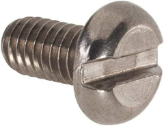 Value Collection - M4x0.70 Metric Coarse, 8mm Length Under Head Slotted Drive Machine Screw - Pan Head, Grade 18-8 & A2 Stainless Steel, Uncoated, Without Washer - Apex Tool & Supply