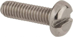 Value Collection - M4x0.70 Metric Coarse, 14mm Length Under Head Slotted Drive Machine Screw - Pan Head, Grade 18-8 & A2 Stainless Steel, Uncoated, Without Washer - Apex Tool & Supply