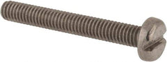 Value Collection - M4x0.70 Metric Coarse, 30mm Length Under Head Slotted Drive Machine Screw - Pan Head, Grade 18-8 & A2 Stainless Steel, Uncoated, Without Washer - Apex Tool & Supply