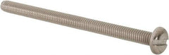 Value Collection - M4x0.70 Metric Coarse, 60mm Length Under Head Slotted Drive Machine Screw - Pan Head, Grade 18-8 & A2 Stainless Steel, Uncoated, Without Washer - Apex Tool & Supply