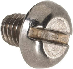 Value Collection - M5x0.80 Metric Coarse, 6mm Length Under Head Slotted Drive Machine Screw - Pan Head, Grade 18-8 & A2 Stainless Steel, Uncoated, Without Washer - Apex Tool & Supply