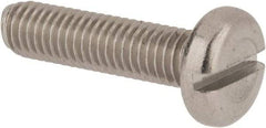 Value Collection - M5x0.80 Metric Coarse, 20mm Length Under Head Slotted Drive Machine Screw - Pan Head, Grade 18-8 & A2 Stainless Steel, Uncoated, Without Washer - Apex Tool & Supply