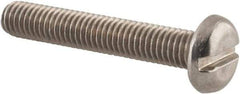 Value Collection - M5x0.80 Metric Coarse, 30mm Length Under Head Slotted Drive Machine Screw - Pan Head, Grade 18-8 & A2 Stainless Steel, Uncoated, Without Washer - Apex Tool & Supply